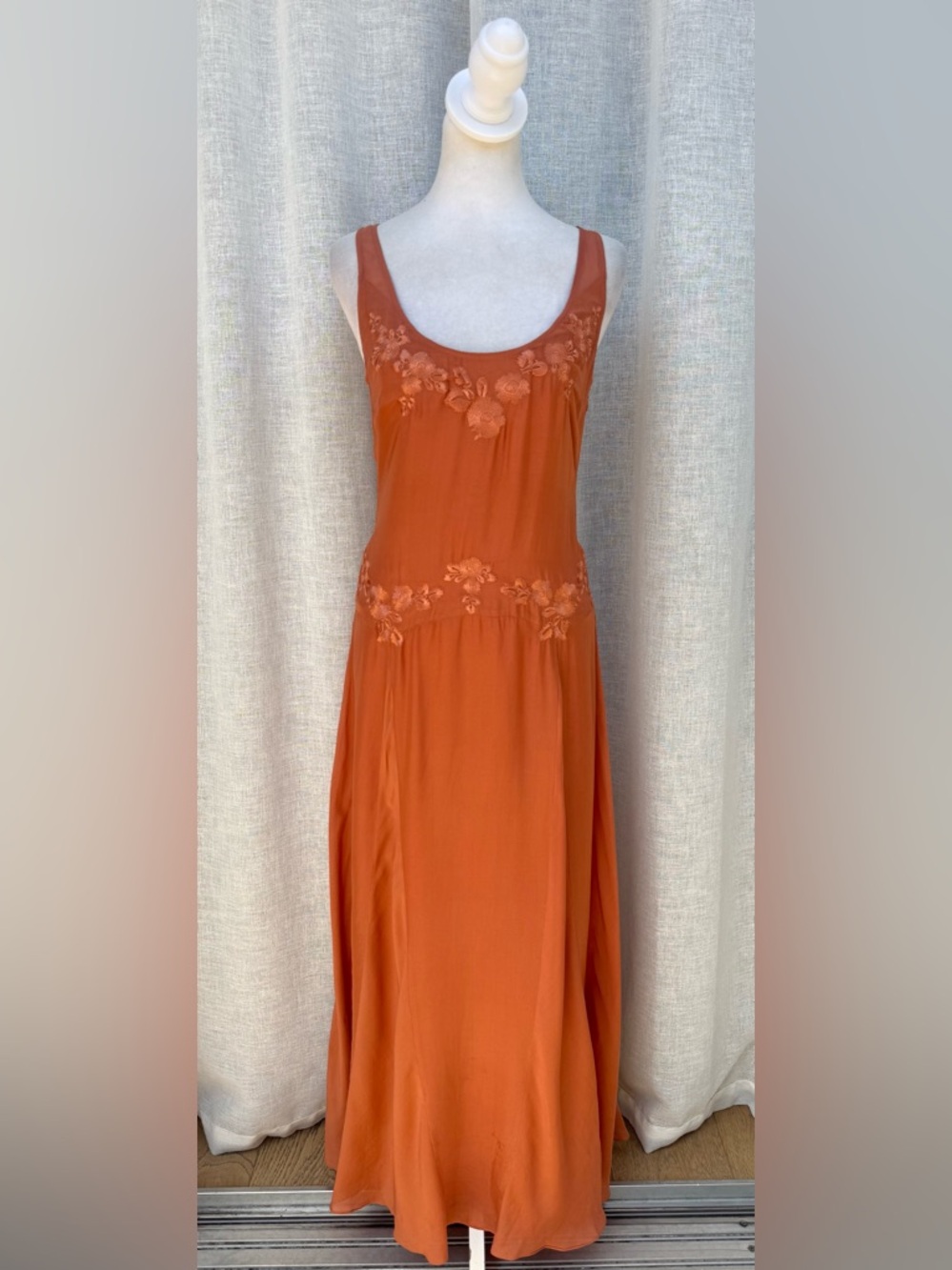 Haute Hippie Orange floral sleeveless dress